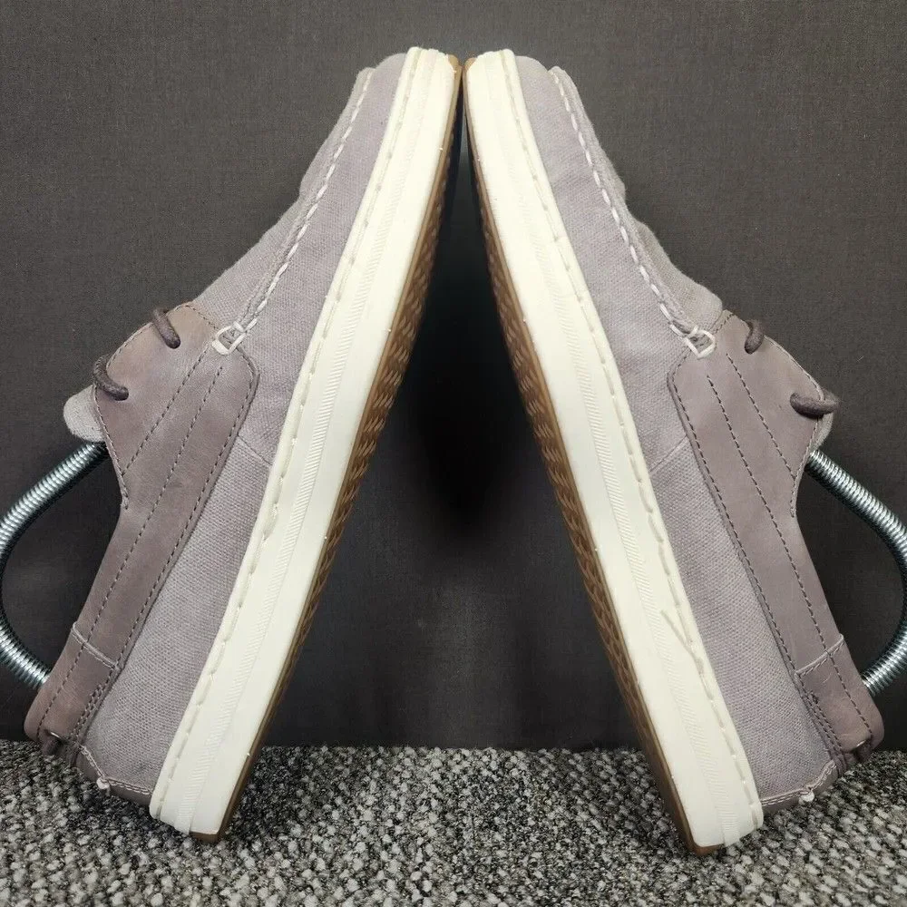 Cole Hann Grand 360 Mens Size 8.5M Grey Canvas Lace Up Casual Boat Shoes C32214